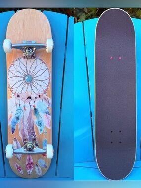 Custom Complete Dream Catcher Theme Skateboard 8.0” - Really Nice Beginner Board